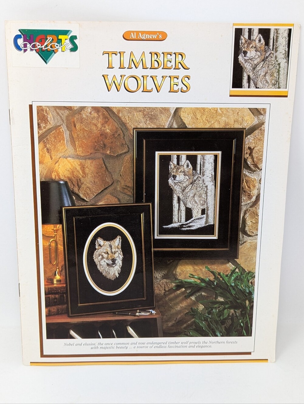 Timber Wolves Cross Stitch Pattern Book Al Agnew Endangered Species Series